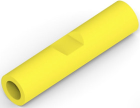 Butt connectorwith insulation, 0.12-0.4 mm², AWG 26 to 12, yellow, 15.75 mm, 321026