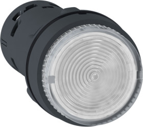 Pushbutton, illuminable, groping, 1 Form A (N/O), waistband round, front ring black, mounting Ø 22 mm, XB7NW37B1