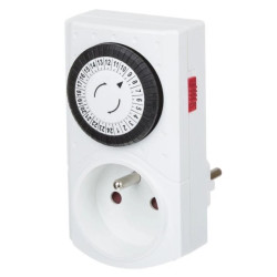 Programator czasowy mechaniczny 24h 30-minutowy, biały 67074