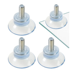 Przyssawka Z Gwintem M8 32x25mm Stopka Szklane Blaty Okrągła 4szt