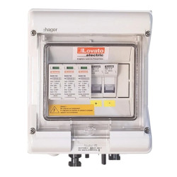 Zestaw przyłaczeniowy PV IP65 1000V DC MC4 1x łańcuch PV 1x MPPT ochronnik typ 1+2 podstawy bezp. (bez wkładek) PVK00BC11