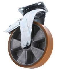 Koło samonastawne średnica kabla 200mm Płyta LAG 300kg wysokość całkowita 240mm