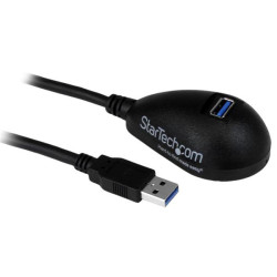 Kabel USB Złącze A USB A Złącze B USB A dł. 1.5m Przewód przedłużający USB USB 3.0 kolor: Czarny