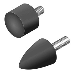 Stoper do drzwi, Guma, śr.: 20mm, Czarny