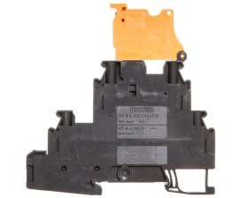 Złączka szynowa rozłączalna 4-przewodowa 4mm2 czarna UT 4-L/HEDI 3214326 /50szt./