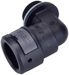 Fränkische Rohrwerke 4890711000 AWPA-07M12PB Złącze śrubowe do węża czarny M12 x 1.5 7 mm 90° 10 szt.