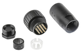 Złącze 14-pinowe Żeński Hirschmann Żeński Montaż na kablu MIL-DTL-5015 rozmiar 20