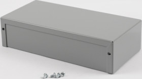 Aluminum enclosure, (L x W x H) 203 x 102 x 51 mm, gray (RAL 7046), IP32, 1411SS