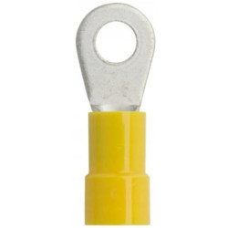 Końcówka oczkowa izolowana typ KC DIN 6mm2 / M6 miedziana cynowana galwanicznie zółte 100szt.