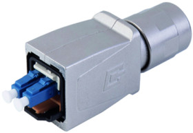 FO plug, LC, GOF/POF/PCF, singlemode, ceramic, blue, 100007573