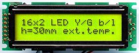 ABC-1602-F04-YKYR-02 16x2 LCD POWERTIPAC-1602F-YLY Y/G-E12