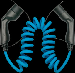EVC04-050B Typ 2 Kabel, für E-Fahrzeuge, 22 kW, 5,0 m, Spiralkabel