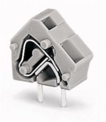 PCB terminal, 1 pole, pitch 7.5 mm, AWG 28-12, 24 A, cage clamp, dark gray, 236-752/332-000