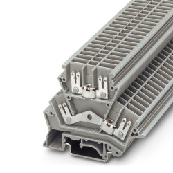 Blok zacisków przelotowych Phoenix Contact poziomy: 2 20 → 10AWGWidełkowy UKK 4-FS/FS 400 V