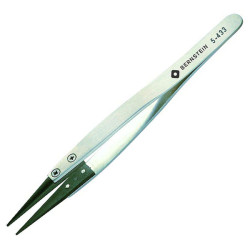 Bernstein 5-433 &quot;Carbofib&quot; Tips Tweezers 125mm Fine Flat Tips 1mm Width