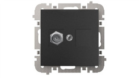 Santra Gniazdo 1Xtv Typ Ff Bez Ramki Podtynkowe Czarny 4186-19