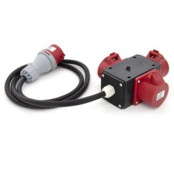 Rozgałęźnik siłowy adapter przenośny IP44 3x16A 5P 400V + 1,5m kabel OPD 5x2.5mm2 + wtyczka 16A/5 P030WK2M