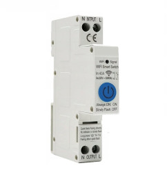 Przekaźnik 40A WiFi z monitorowaniem napięcia pomiarem prądu Listwa DIN Tuya