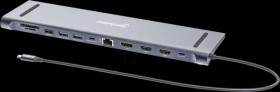 190305 Docking station/port replicator, USB 3.2 Type-C, 12 ports