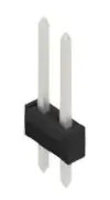 Pin header, 2 pole, pitch 2.54 mm, straight, black, 10055240