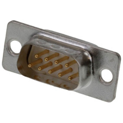 Molex 1727040075 FCT D-sub Plug 9 Pins Male Straight Solder Gold