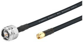 Kabel koncentryczny złącze A N Type złacze B SMA długość 1m typ kabla IWLAN Z zakończeniem