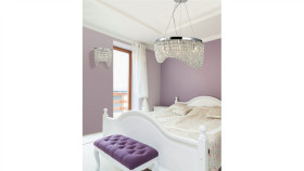 Lampa Sufitowa Z Trzema Ramienicami Diuna Czarna, Szklane Bursztynowe Klosze...