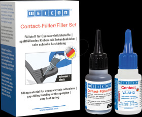 10063110 Cyanoacrylate adhesive set, Contact VA 8312 + filler, 20 g, blac