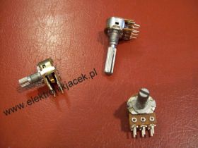 Potencjometr obrotowy 2x470k Ohm liniowy