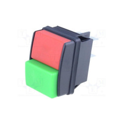 Przełącznik klawisz 230V 10A 2-poz 2-tory 2xNO / R13-537A-01-R/G