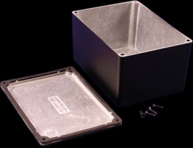 Aluminum die cast enclosure, (L x W x H) 140 x 102 x 72 mm, black (RAL 9005), IP66, 1550WKBK