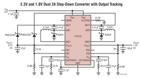 Monolithic Dual Tracking 2A Step-Down Switching Regulator