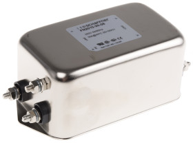 Filtr EMI 30A 1-fazowy 1MΩ 250 V AC/DC 0 → 400Hz 870 μH Schaffner Montaż w obudowie