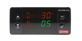 Regulator temperatury PID panelowy RS PRO Uz: 230 V AC wyjście Przekaźnik 4-wyjściowy wejście NTC, ProNem Mini PMI-P,