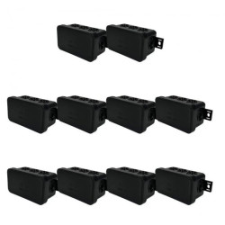 Puszka hermetyczna natynkowa elastyczna 80x45x41mm 8-wlotowa, zamknięcie na klik IP54 czarna EDO 10szt