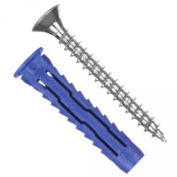 Kołki rozporowe uniwersalne 4ALL 5x25 z wkrętem z łbem stożkowym 3,5x30 50szt. RAWLPLUG