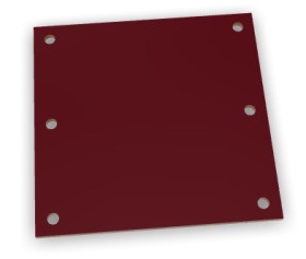 Mounting plate, hard paper, (L x W x H) 72.5 x 70 x 2 mm, for B 1008, 96602100