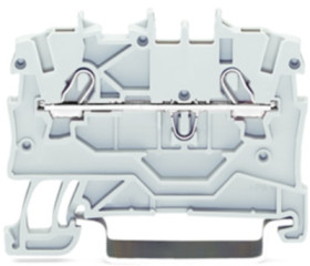 2-wire feed-through terminal, spring-clamp connection, 0.14-1.5 mm², 1 pole, 13.5 A, 8 kV, gray, 2000-1201