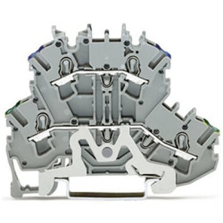 Dwurzędowa złączka szynowa WAGO poziomy: 2 14AWGWciskane TOPJOB S