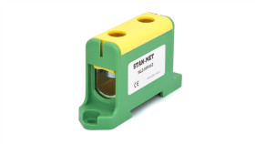 Złączka Szynowa Gwintowa Al/Cu 95Mm2 Zielono-Żółta Wlz-35P/95Z