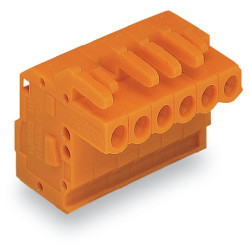 WAGO 232-308/026-000 MCS MIDI 8 Pole 16A 5.08mm Angled Free Plug Latch Orange