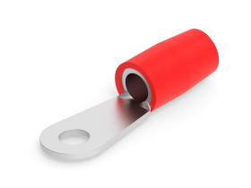 Zacisk oczkowy rozmiar przewodu 10.5mm² Ø , M5 izolowany Czerwony TE Connectivity