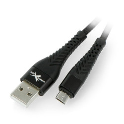 Przewód microUSB B - A eXtreme Spider - 1,5m - czarny