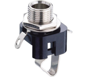 Złącze Jack 6,35 mm Żeński Mono Montaż w obudowie 34 V AC/DC 2A