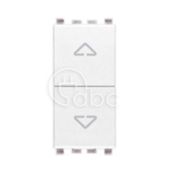 Dwa zsynchronizowane przyciski NO+NO, łącznik roletowy 10 A, 1M, biały, 20062.B