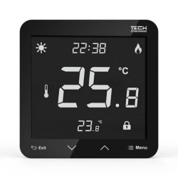 SINUM R-S3 Regulator pokojowy przewodowy kolor czarny