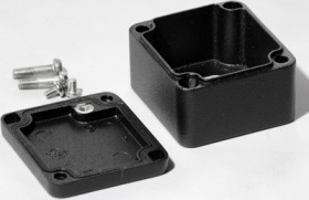 Aluminum die cast enclosure, (L x W x H) 50 x 45 x 30 mm, black (RAL 9005), IP68, 1590Z060BK