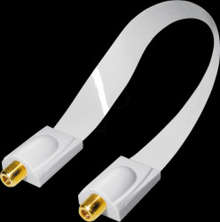 FF40FWGL Window feed-through, F-socket, adhesive pads, 0.25 m