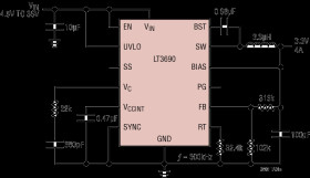 36V, 4A, 1.5MHz Synchronous Step-Down Switching Regulator with 70μA Quiescent Current
