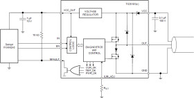 Digital sensor output driver with integrated surge protection and 3.3-V LDO output